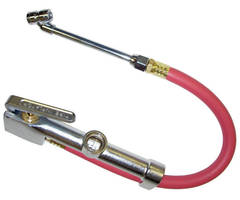 Tire Inflator Gauge inflates within 10-120 lb pressure range.