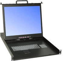 Rack Mount Terminal Drawer features 20 in. LCD monitor.