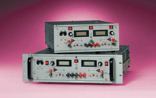 Bipolar Power Supplies are available in 200 and 400 W models.