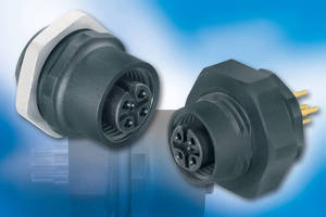 M12 Panel-Mounted Receptacles feature plastic housing.