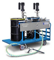 Meter-Mix Dispense System can be mounted on mobile cart.