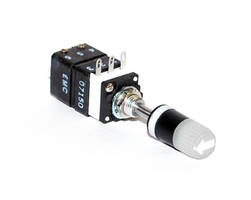 Potentiometer Switch offers rotary/push-on control options.