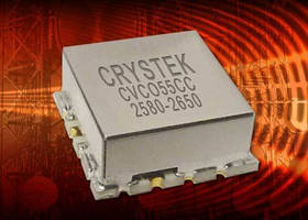 Voltage Controlled Oscillator operates in 2,580-2,650 MHz range.