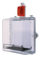 Cabinet with Alarm/Strobe Protects Important AED Units While They Remain Clearly Visible