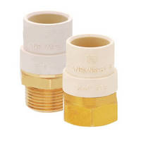 CPVC-Brass Adapter Fittings suit light plumbing systems.
