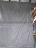 Insulated Double Paneled Vinyl Curtains have collapsible design.