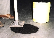Floor Repair Material does not spread to surrounding areas.
