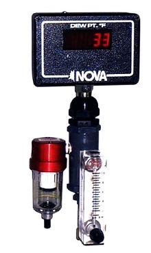 Dew Point Transmitter displays on LED meter.