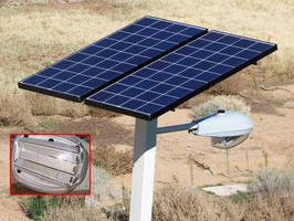 Low-Voltage LED Cobrahead Light Fixture by LEDtronics Anchors a Portable, Quick-Assembly Solar Light System for Military Bases