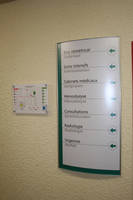 Vista System Complete Wayfinding Solution Recently Installed at  L`Hopital Sion  Hospital, in City Sion, Switzerland