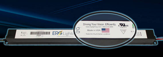 ERG Lighting Awarded UL Recognition for E100W24V-D LED Driver Module