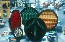 Traffic Signals use LEDs instead of incandescents.