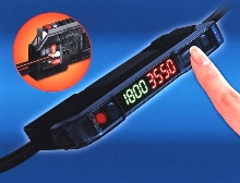 Fiberoptic Sensor Amplifier has dual digital display.