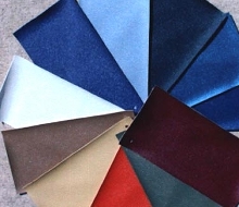 Fabrics are vinyl coated.