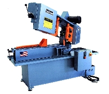 Band Saw has swing head for easy miter.