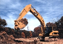 Hydraulic Excavator has turbocharged diesel engine.