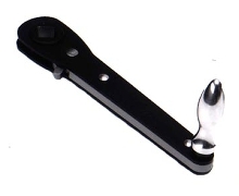 Ratcheting Crank Handles can be made of steel or plastic.