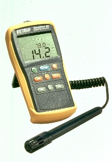 Hygro-Thermometer displays 2 parameters simultaneously.