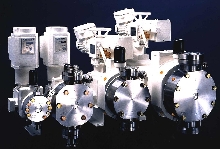 Metering Pumps offer manual, electric, or pneumatic actuation.