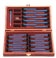 Tool Set comes in solid wood box.