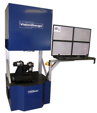 The VisionGauge 700 Series digital optical comparator from VISIONx rapidly compares machined parts with their CAD data.