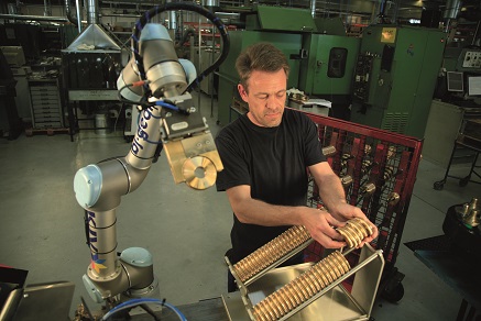 New breed of robotic arms have safety features enabling them to work alongside personnel.