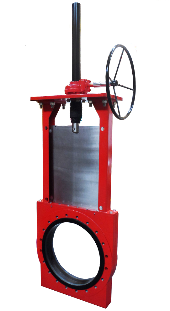 The SKW slurry knife gate valve is designed to withstand abrasive slurries. Credit: Flowrox